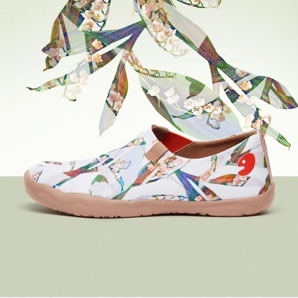 UIN Women's Canvas Lightweight Flats Walking Casual Shoes (Hidden Beauty) - Picture 2 of 8